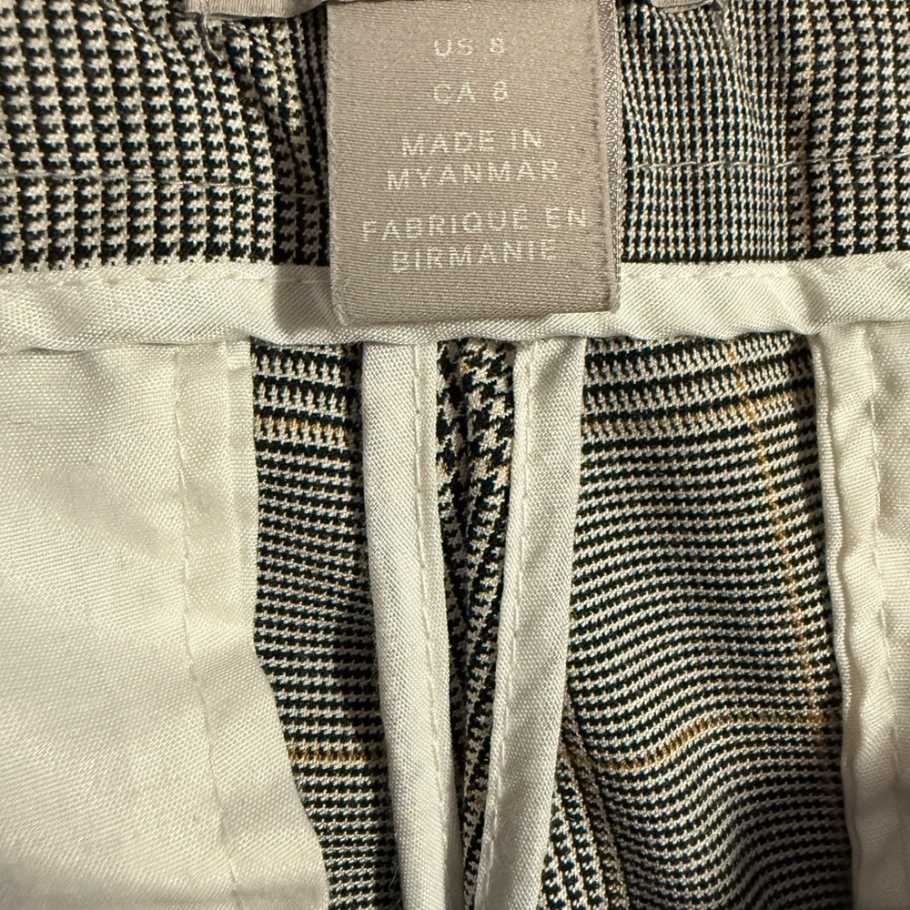 H&M Black and White Checked Trousers